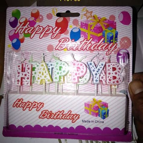 Jual Lilin Ultah Huruf Happy Birthday Shopee Indonesia