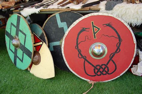 Anglo-Saxon Shields | Anglo-Saxon shields waiting for battle… | Flickr