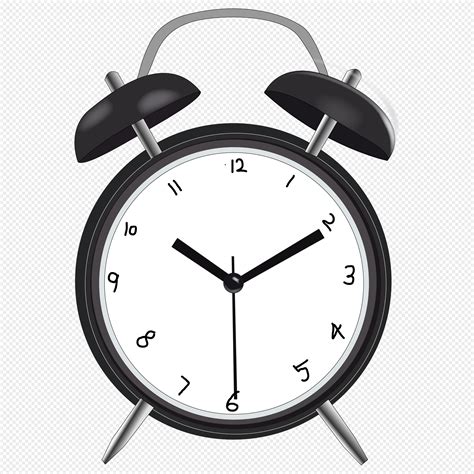 Cartoon Hand Drawn Black Alarm Clock Png Image And Psd File Free Download