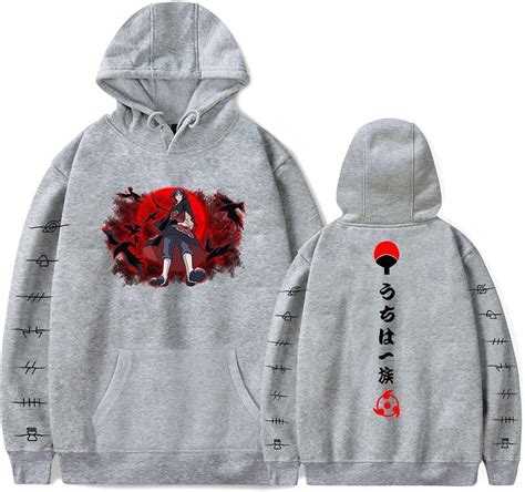 Pytfcgwq Sudadera Con Capucha De Anime Naruto Uchiha Sasuke Merch