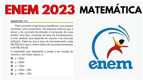 Enem Matem Tica Para Concretar A Laje De Sua Resid Ncia Uma