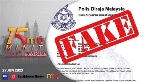 Polis Nafi Keluar Notis Kes Dadah Penggelapan Wang RM1 8 Juta 15 Minit