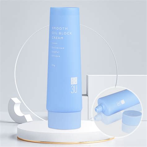 Oval Plastic Cosmetics Plastic Tubes 25g 0 88oz Sunscreen Cream