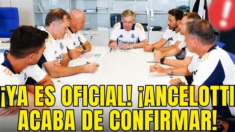 ANCELOTTI ACABA DE CONFIRMAR ESTA BRUTAL NOTICIA BUENA NOTICIA PARA