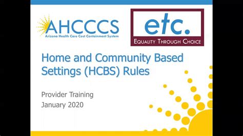 Hcbs Rules Overview Session 1 Youtube