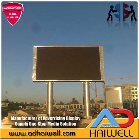 Outdoor Smd Led Screen Display Advertising Billboard Structure 10mx5m Adhaiwell