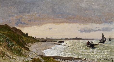 The Seashore At Sainte Adresse Painting By Claude Monet Fine Art America