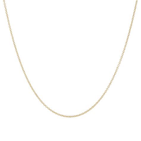 14K Solid Yellow Gold Rolo Chain Necklace 16 To Etsy