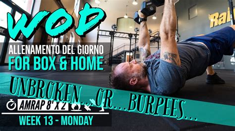 Workout Of The Day Week Allenamento Box E Casa Crossfit