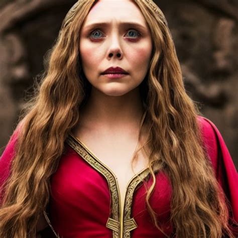 Stabilityai Stable Diffusion Photograph Of Elizabeth Olsen As Wanda