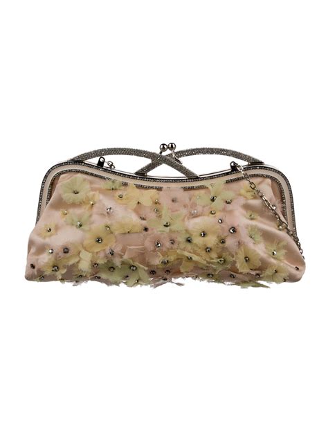 Valentino Embellished Evening Bag Pink Evening Bags Handbags