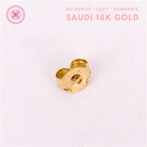 Cod Pawnable K Saudi Gold Earring Pakaw Lock Small Mm Shopee