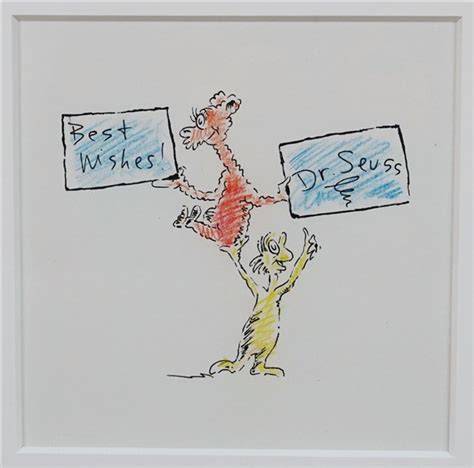 Dr Seuss Original Art Of Two Whimsical Seussian Characters