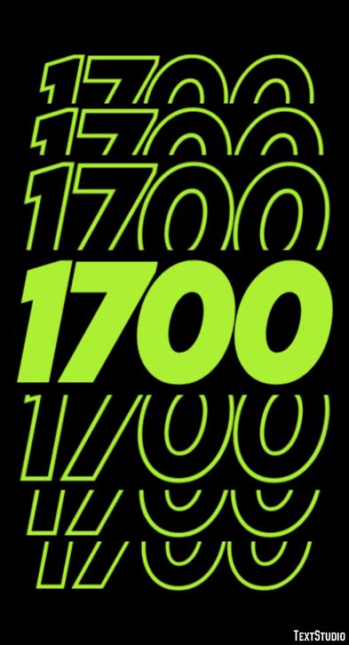 1700 Effet de texte et design de logos Nombre