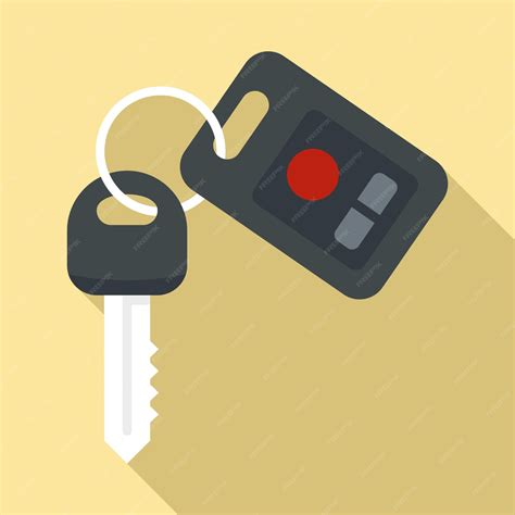 Premium Vector Car Key Security Icon Flat Illustration Of Car Key