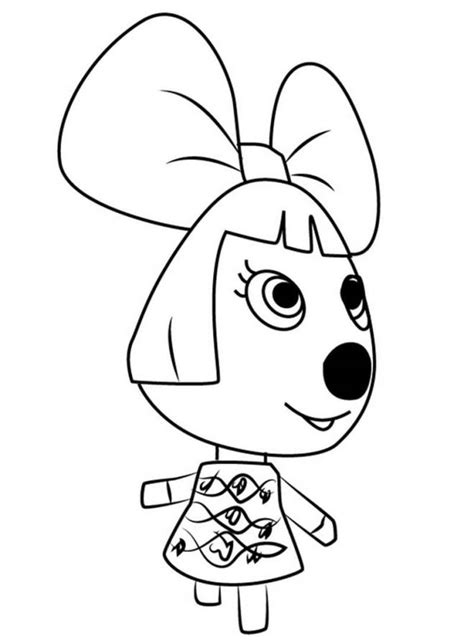 Coloriage Penelope Animal Crossing dessin gratuit à imprimer