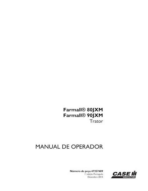 Caso 80JXM 90JXM Tractor Pdf Manual Del Operador PT