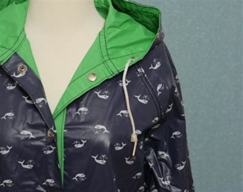 Classic Vintage 80s WHALE Reversible Hooded RAINCOAT Etsy