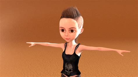 Laomusic Cartoon Female 3D Model TurboSquid 1712856