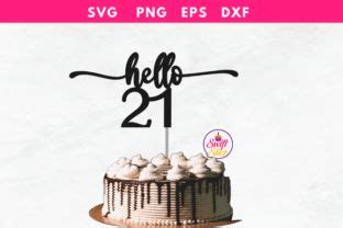 Hello Cake Topper Svg Graphic By Swiftyslice Creative Fabrica