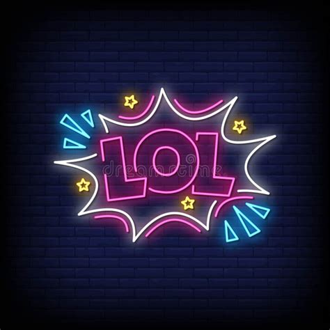 Lol Neon Signs Style Text Vector Stock Vector - Illustration of message ...