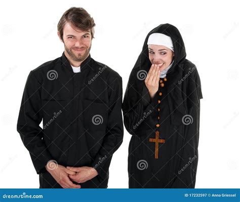 Fun Priest And Nun Stock Image Image Of Black Catholic 17232597