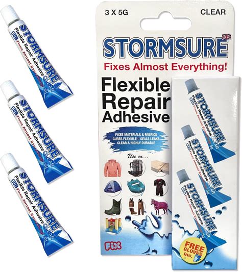 Amazon Stormsure Flexible Repair Adhesive 3 5g Tubes Sports