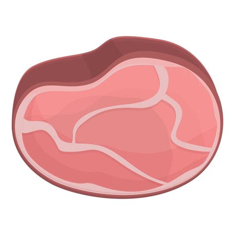 vector de dibujos animados de icono de carne de proteína cortada carne