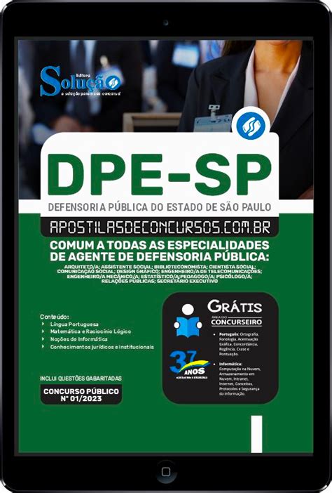 Apostila Concurso Dpe Sp 2023 Pdf Download Agente Artofit