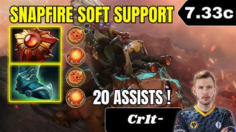 PATCH 7 33c Cr1t Snapfire Hard Support Gameplay Dota 2 Full Match