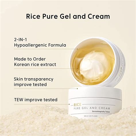 Thank You Farmer Rice Pure Gel And Cream Ml Lazada