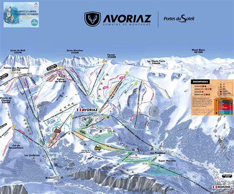 Pistekaart Morgins Wintersport Dorp Met Km Piste In Zwitserland