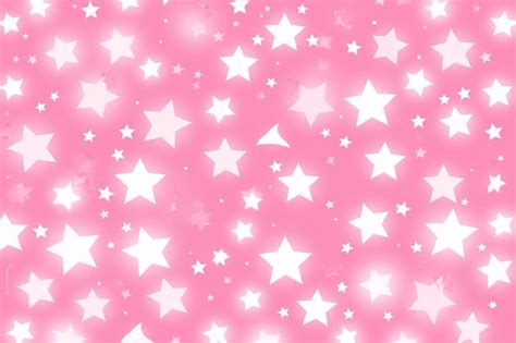 Pink Background With White Stars On A Pink Background Premium Ai