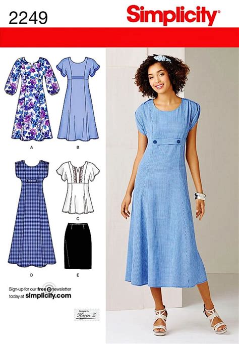 Sewing Pattern Womens A Line Dress Pattern Pullover Tunic Top Pattern Straight Skirt Pattern