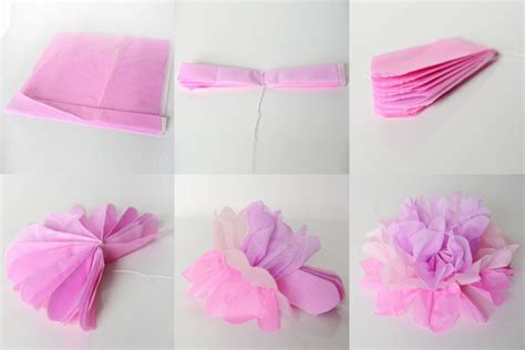 Diy Pink Tissue Paper Flower