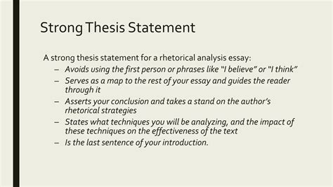 Rhetorical Analysis Thesis Statements Eng 102 Ppt