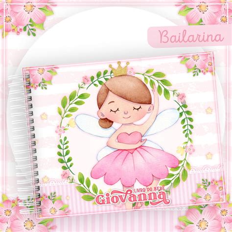 Bailarina Livro e Caderneta do Bebê Elo7 Produtos Especiais