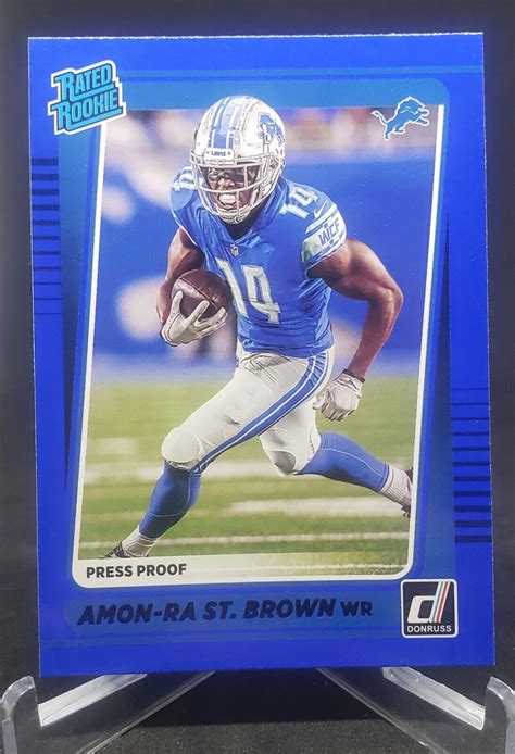 Panini Donruss Rated Rookie Press Proof Blue Amon Ra St