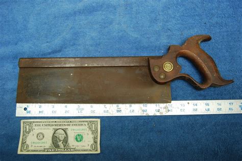 Antique Vintage Henry Disston Sons Phila Dovetail Back Saw