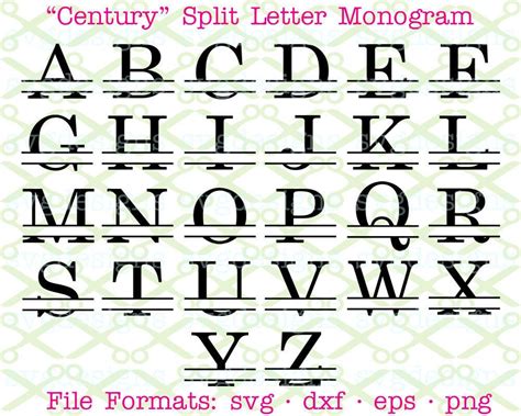 Split Letter Monogram Font Free Download | Literacy Basics