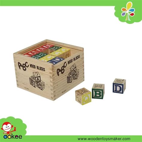 Wooden Abcarabic Alphabet Letters Building Block With Box Hot Stamping