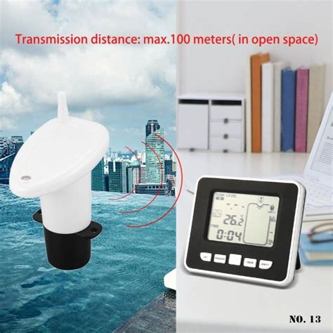 Ultrasonic Water Level Meter Wireless Water Tank Liquid Depth Level Meter Sensor With