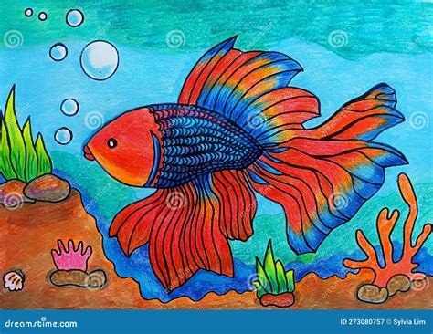 Colorful Fish Drawings