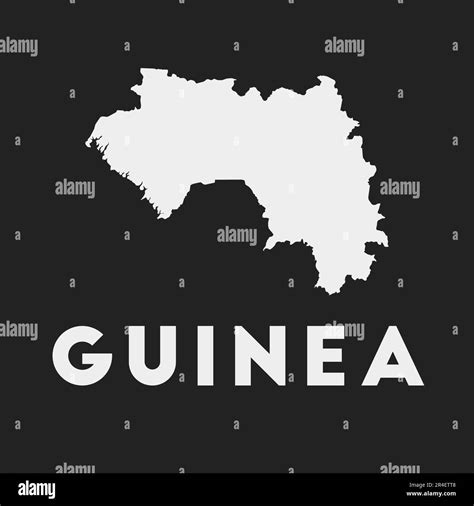 Guinea Icon Country Map On Dark Background Stylish Guinea Map With