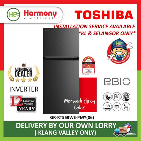 FAST FREE DELIVERY INSTALL KL TOSHIBA 490L 2 Door Inverter Fridge GR