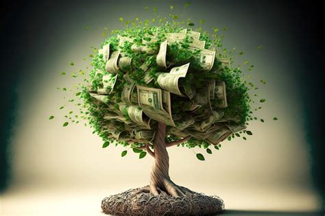 Premium Photo Concept Of Wealth And Success Money Tree With Dollar Leaves