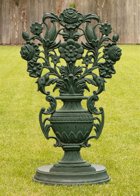 Lot Painted Cast Iron Garden Ornament