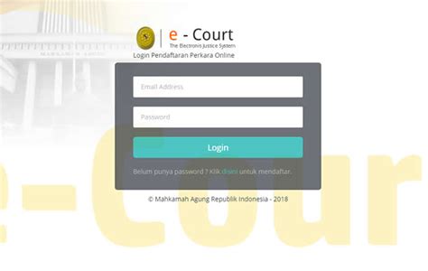 Pendaftaran Perkara Online E Court