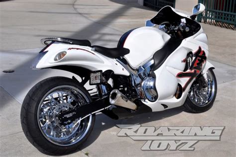 Custom Hayabusa Suzuki Busa Fat Wide Tire Swingarm Chrome Wheels