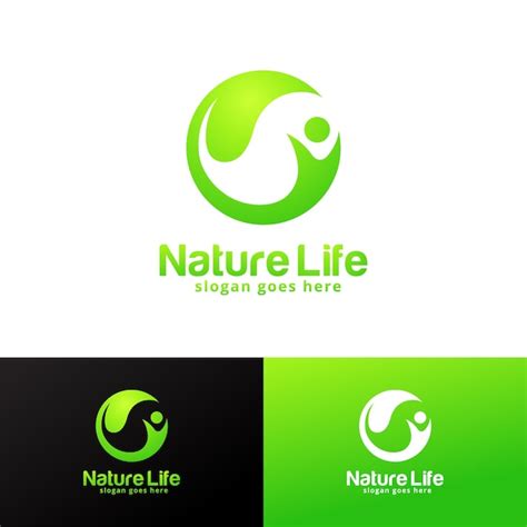 Plantilla De Dise O De Logotipo Nature Life Vector Premium